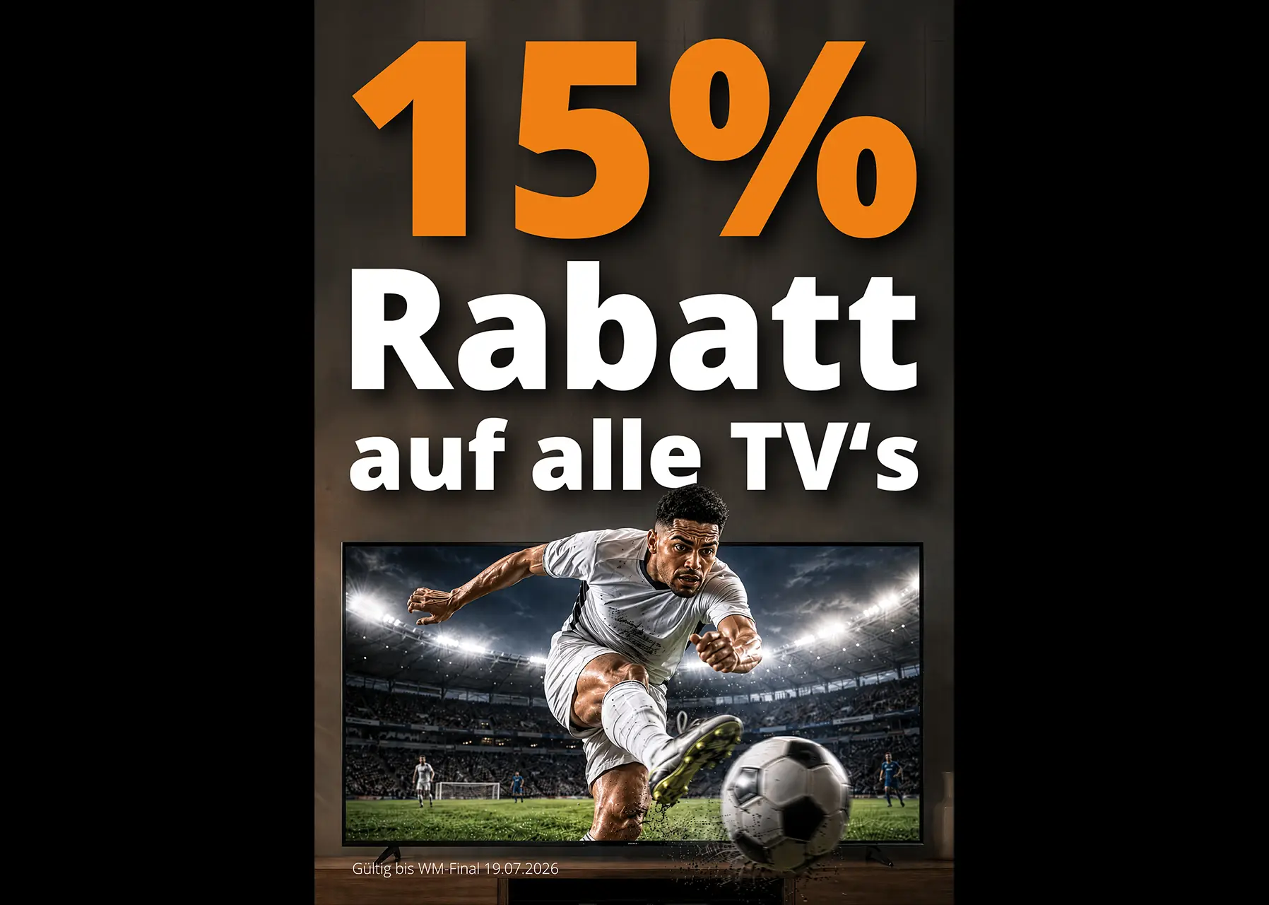15% auf alle TV's